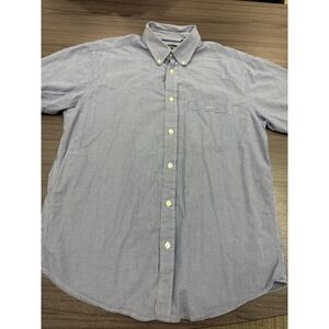 ORVIS Mens Blue Gingham Short Sleeve Button Down Shirt Big Tall XL